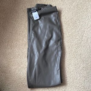 Express Leather Leggings - Gray - Size XS